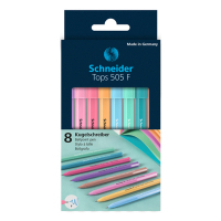 Schneider Schneider Tops 505 F balpen pastel assorti (8 stuks)