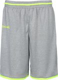 Spalding Move Basketbalshort Heren - Grijs Gemeleerd / Fluogeel | Maat: S