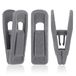 Tinfol 24 stuks grijze fluwelen kleerhangers voor broeken, stevige gevlokte vingerklemmen, perfect voor gebruik met dunne fluwelen kleerhangers