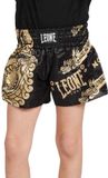 Leone1947 Montezuma Style Kickboks-en Muay Thai-shorts Zwart M
