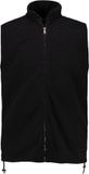 JP 1880 - Heren - Fleece vest outdoor opstaande kraag - Zwart - Maat 6XL