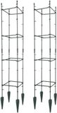 KOTARBAU Plantensteun, Klimplantensteun, Plantengeleider 21x21x120cm, PVC | 2 Stuks