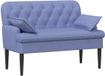 vidaXL Lovingseat met knoopge tuft Jeans Blauw 111 x 68 x 80 cm Stof