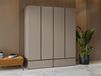 CROSSAIR Armoire 4 portes 2 tiroirs taupe