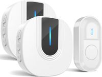 Merkloos / Sans marque Wan GmbH Draadloze Deurbel voor Buiten met Batterij - 300m Bereik, Waterdicht en 55 Melodiën