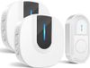 Merkloos / Sans marque Wan GmbH Draadloze Deurbel voor Buiten met Batterij - 300m Bereik, Waterdicht en 55 Melodiën