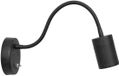 Mexlite Lampe murale noire avec bras flexible, 25 cm, métal, Upround, incluant source lumineuse GU10