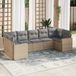 Maison Exclusive - Ensemble de meubles de jardin 7 pièces avec canapé et coussins, beige, en polyrotin
