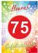 Bellatio Decorations 75 jaar jubileum poster A1-formaat - deurposter 84 x 59,5 cm - verjaardag versiering
