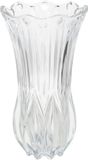 Gerimport Vase à fleurs - verre transparent - 13 x 23 cm