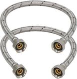 KOTARBAU® 2 Stuks - Flexibele Aansluitslang 1/2" x 1/2" - Flexibele Kraanslang 50 cm - Sanitaire Aansluitslang - Flexibele Verbindingsslang - Aansluitslang Armatuur - met Roestvrijstalen Vlechtwerk