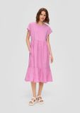 s.Oliver Luchtige katoenen jurk in stofmix en relaxed fit, roze, 40