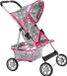 Kinderplay Poppenwagen, poppenbuggy kinderwagen, buggy met veiligheidsgordel en boodschappennet - babyspeelgoed, modern, lichtlopende wielen en zachte grip, KP0280S