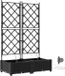 vidaXL Plantenbak - 2 stuks - Zwart - 80 x 40 x 126 cm