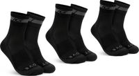 GripGrab Merino Regular Cut 3PACK Fietssokken 3 Paar Wieler Sokken - Zwart - Unisex - Maat L (44-47)