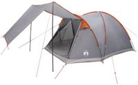 vidaXL Tunneltent 4-persoons Grijs/Oranje Polyester