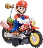 Jakks Pacific The Super Mario Galaxy Movie Action Figure met Pull Back Motorcycle Mario 6 cm