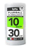 IPEA Luchtkussenfolie voor Verpakking en Verzending – rol van 10 m x 30 cm – Made in Italy – Luchtbellen ter Bescherming, Bekleding, Verpakking van Voorwerpen, Transport – Scheurvast – 55 g/m²