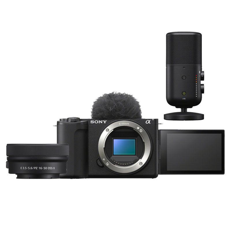 Sony ZV-E10 II Camera met 16-50mm II Lens en ECM-S1 Microfoon