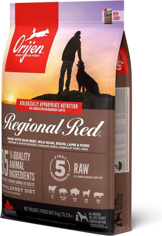 Orijen Regional Red Dog Whole Prey - Hondenvoer - 6 kg