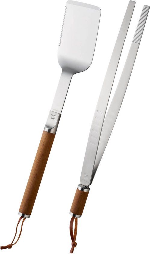 Fiskars Norden Grill Chef Tools - RVS Spatel & Vleestang - 2-Delige Set
