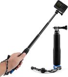 Merkloos perche à selfie XL - Extensible jusqu'à 95cm - Noir