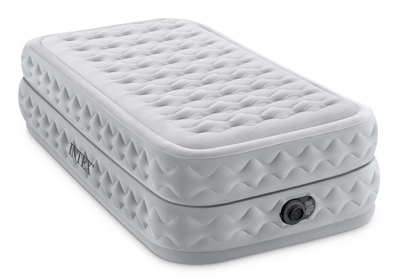 Intex DuraBeam Supreme Air-Flow Twin Air Mattress - Light Grey