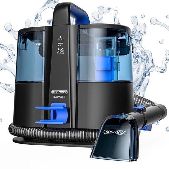 Monzana Tapijtreiniger - 1500ml Watertank Actieradius 5,5m 400W - Zwart