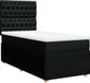 vidaXL Boxspringbed met matras, zwart, 100x200 cm, stof