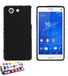 Ultraplatte MUZZANO Ultraplatte zachte beschermhoes SONY D5803 [Le Glossy Hybrid] [zwart] + stift en microvezeldoek MUZZANO® GRATIS