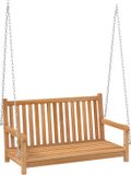 vidaXL Tuinbank met schommel, 114 x 60 x 64 cm, massief teakhout