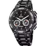 Festina F20762/3 Chrono Bike Heren Horloge - Zwart Stalen Band - Zwarte Wijzerplaat - Quartz - Chronograaf - 20 ATM