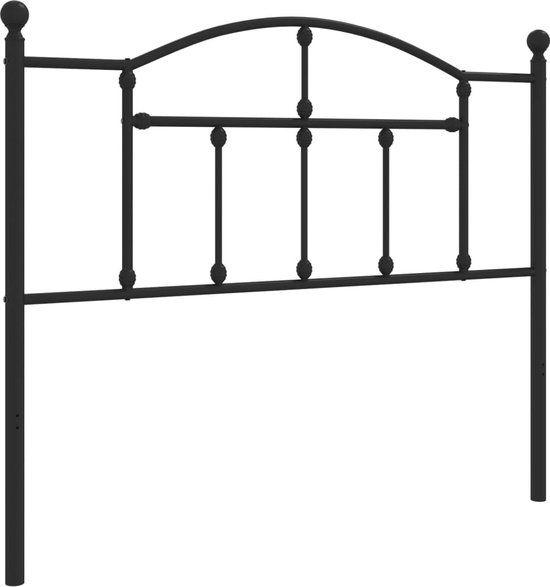 vidaXL Hoofdbord Metaal Zwart 107 cm