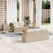 Maison Exclusive - Ensemble de meubles de jardin 6 pièces avec canapé et coussins, beige, en polyrotin