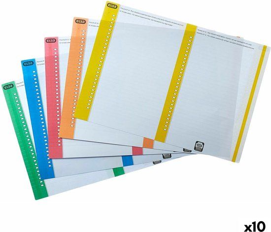Elba Hangmap Labels Multicolour A5 (10 Stuks)