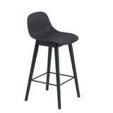 Muuto Fiber Fiber Barkruk - Houten Onderstel
