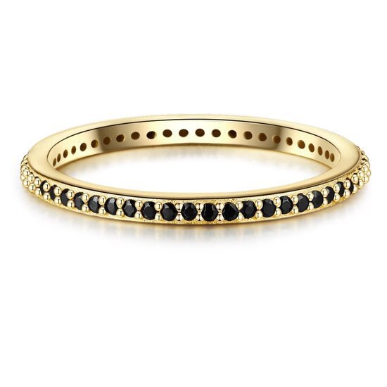 Gems M&#252;nchen Dames Dames ring 925 sterling zilver Zirkonia 48 Geelgoud 32018112