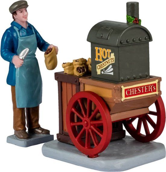 Lemax - Chester's Hot Chestnuts - Set van 2 - 10 cm - Kunststof