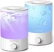 H1-XIT MGEAWISE H1-XIT 2 Pack 3.5L Top Refill Large Opening Cool Mist Humidifiers