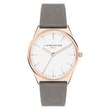 Liebeskind Berlin Liebeskind Analoog Polshorloge Quartz Rosé Goud/Taupe Leer 34mm 5 ATM