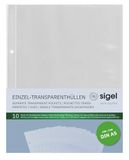 SIGEL SM191 Transparante hoezen voor menukaarten, transparant, voor A5, 10 stuks