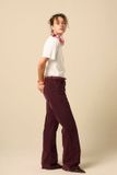 Sissy-Boy - Donkerbruine hight waist corduroy flaired broek