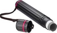 Relaxdays Poster Tube - Up to A0 - Extendable 64-107 cm - Black-Pink
