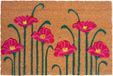 Merkloos Relaxdays Deurmat kokos - klaproos - 60x40 cm - antislip