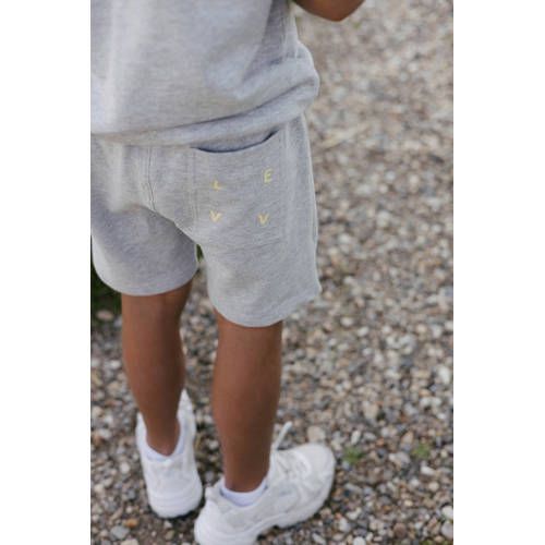 LEVV Little regular waist sweatshort lichtgrijs