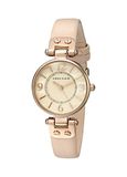 ANNE KLEIN Dameshorloge met leren armband, roze
