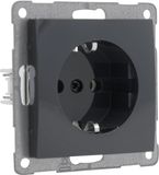 Q-LINK S2 Inbouw basiselement wandcontactdoos (wcd) RA 1-voudig antraciet