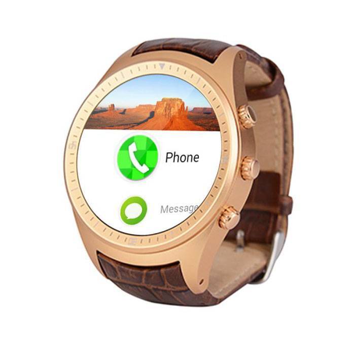 Stuff Certified K18 Plus Smartwatch Smartphone Horloge OLED Android Goud