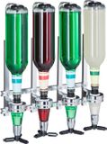 Merkloos Relaxdays Drankdispenser Muur - Bar Butler - Flessenhouder 4 Flessen - Zilver/Zwart