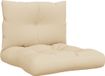 vidaXL Palletkussens 2 stuks stof beige